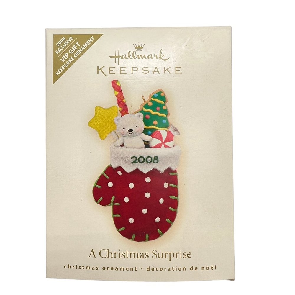 Hallmark Keepsake A CHRISTMAS SURPRISE Ornament VIP Exclusive 2008